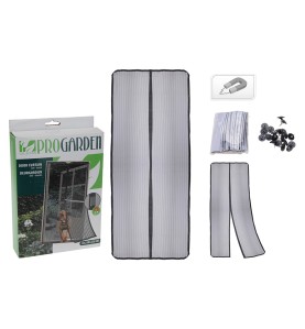 Mosquitera magnética 100x210cm (2 hojas de 50x210cm) negra