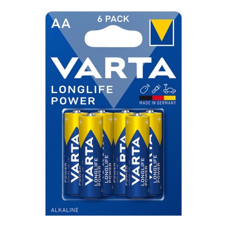 Pila alkalina longlife power aa - lr06 (blister 6 uds) ø14,5 x 50,5 mm