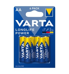 Pila alkalina longlife power aa - lr06 (blister 6 uds) ø14,5 x 50,5 mm