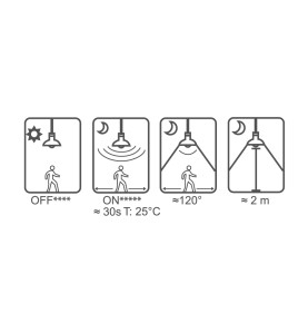 Bombilla standard led con sensor de presencia y crepuscular e27 12 w 1154 lm 3200 k luz calida ø6 x 11 cm