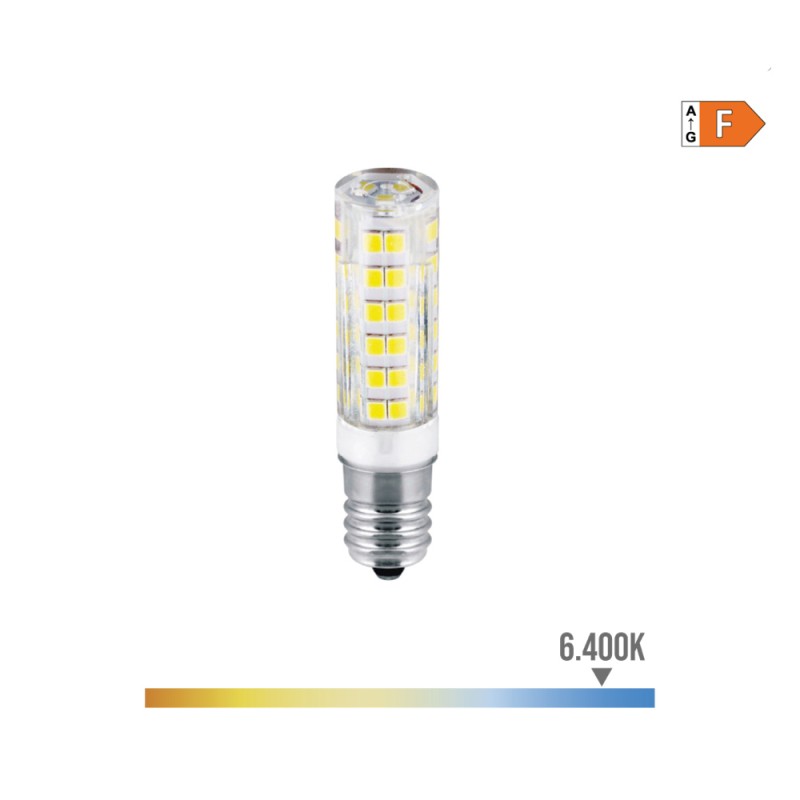 Bombilla tubular de led e14 4,5 w 450 lm 6400 k luz fria ø1,6 x 6,6 cm