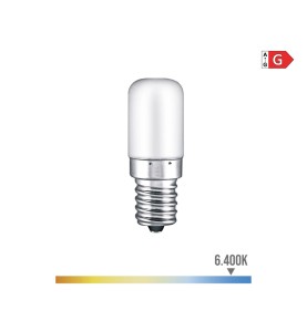 Bombilla pebetero tubular led e14 1,8 w 130 lm 6400 k luz fria ø1,8 x 4,8 cm