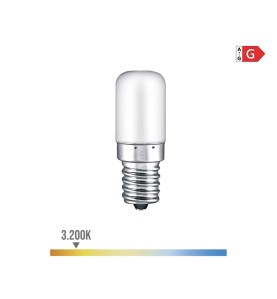 Bombilla pebetero tubular led e14 1,8 w 130 lm 3200 k luz calida ø1,8 x 4,8 cm