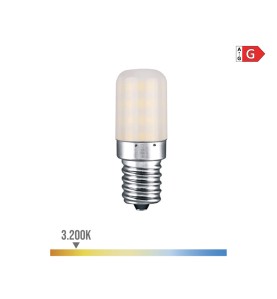 Bombilla pebetero tubular led e14 3 w 250 lm 3200 k luz calida ø1,8 x 5,2 cm