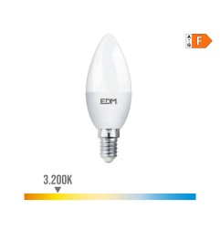 Bombilla vela led e14 7 w 600 lm 3200 k luz calida ø3,5 x 10,7 cm