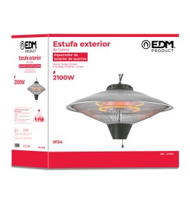 Estufa de cuarzo de exterior 2100 w para techo