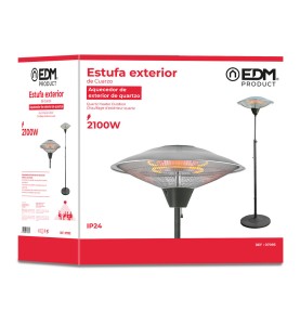 Estufa de cuarzo de exterior 2100 w con pie