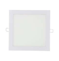 Downlight led empotrable cuadrado 20 w luz fria 6400 k 1500 lm blanco 22 x 22 cm