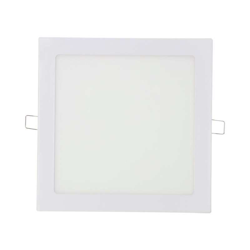 Downlight led empotrable cuadrado 20 w luz fria 6400 k 1500 lm blanco 22 x 22 cm