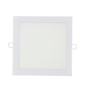 Downlight led empotrable cuadrado 20 w luz fria 6400 k 1500 lm blanco 22 x 22 cm