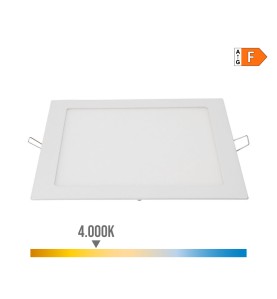 Downlight led empotrable cuadrado 20 w luz día 4000 k 1500 lm color blanco 22 x 22 cm