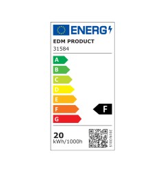 Downlight led empotrable cuadrado 20 w luz día 4000 k 1500 lm color blanco 22 x 22 cm