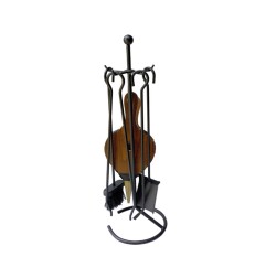 Kit de chimenea "deluxe" color negro 5 piezas