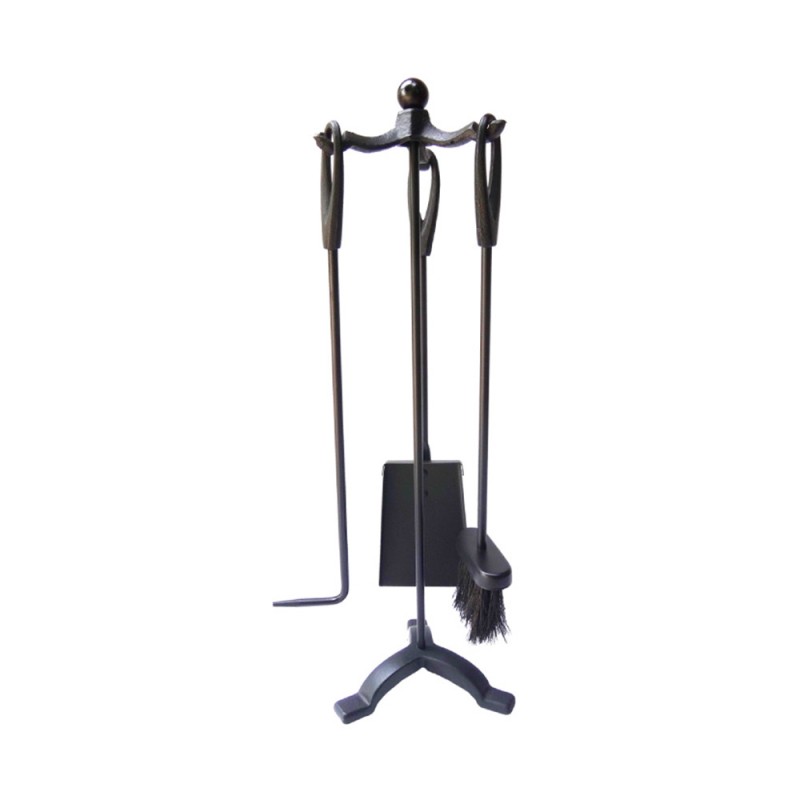 Kit de chimenea color negro 3 piezas