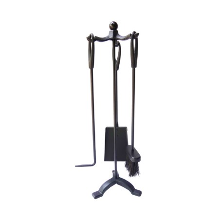 Kit de chimenea color negro 3 piezas