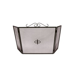 Rejilla salvachispas plegable color negro 111 x 0,8 x 60,5 cm