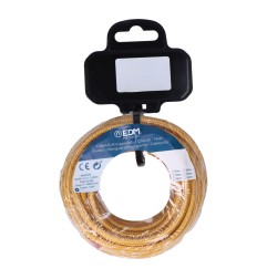 Carrete cable cordón tubular h03vv-f 2 x 0,75 mm² oro oscuro, 5 m