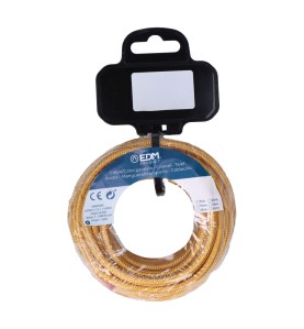 Carrete cable cordón tubular h03vv-f 2 x 0,75 mm² oro oscuro, 5 m