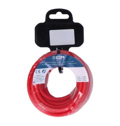 Carrete cable cordón tubular h03vv-f 2 x 0,75 mm² rojo, 5 m