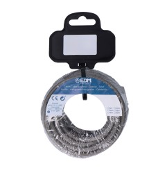 Carrete cable cordón tubular h03vv-f 2 x 0,75 mm² gris oscuro, 5 m