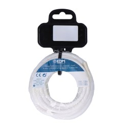Carrete cable cordón tubular h03vv-f 2 x 0,75 mm² blanco, 5 m