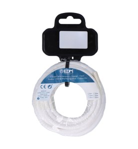 Carrete cable cordón tubular h03vv-f 2 x 0,75 mm² blanco, 5 m