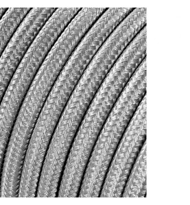 Carrete cable cordón tubular h03vv-f 2 x 0,75 mm² plata, 5 m