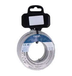 Carrete cable cordón tubular h03vv-f 2 x 0,75 mm² plata, 5 m