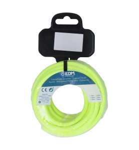 Carrete cable cordón tubular h03vv-f 2 x 0,75 mm² fluor amarillo, 5 m