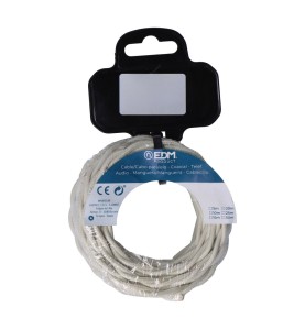 Carrete cable textil trenzado h03vv-f 2 x 0,75 mm² beige, 5 m