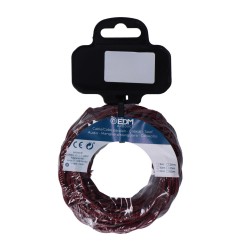 Carrete cable textil trenzado h03vv-f 2 x 0,75 mm² burdeos, 5 m