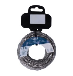 Carrete cable textil trenzado h03vv-f 2 x 0,75 mm² gris oscuro, 5 m