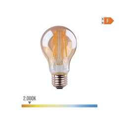 Bombilla standard con filamento de led, cristal vintage e27 6 w 560 lm 2000 k luz calida ø6 x 10,6 cm