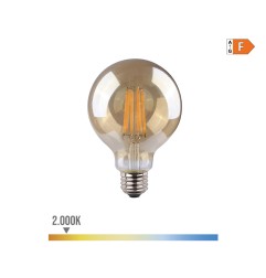 Bombilla de globo con filamento de led, cristal vintage e27 8 w 720 lm 2000 k luz calida ø9,5 x 14 cm