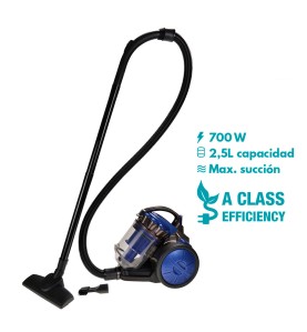Aspiradora sin bolsa multiciclonico clase "a" 700 w 2,5 l