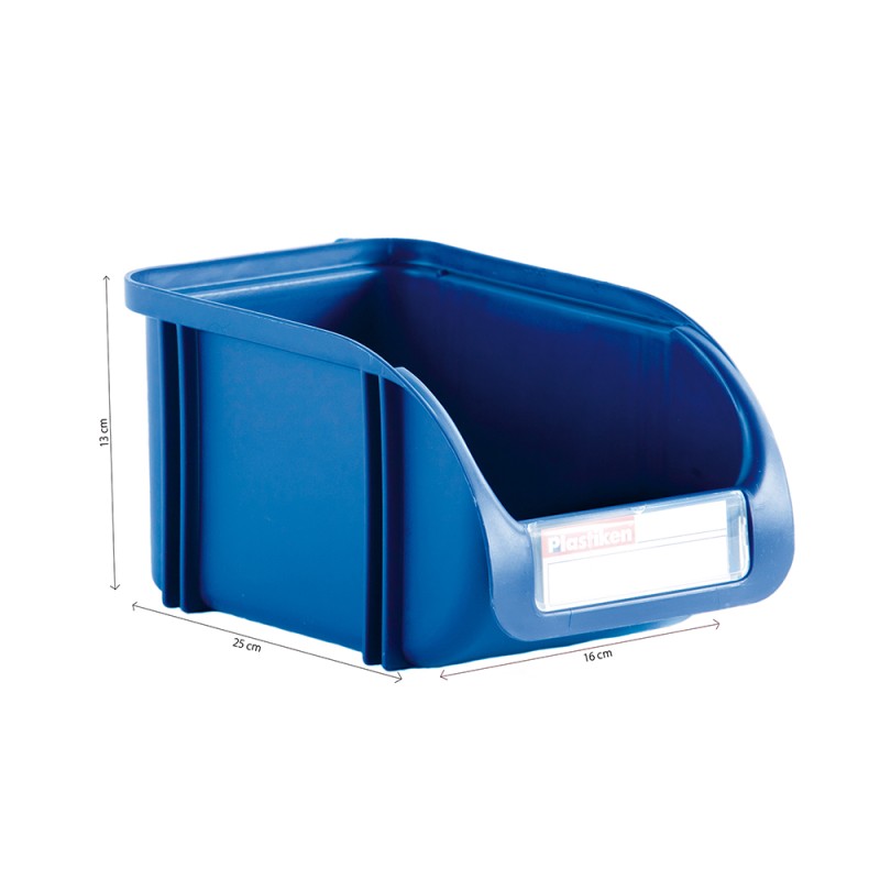 Gaveta apilable color titanium azul 16 cm