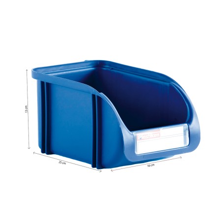 Gaveta apilable color titanium azul 16 cm