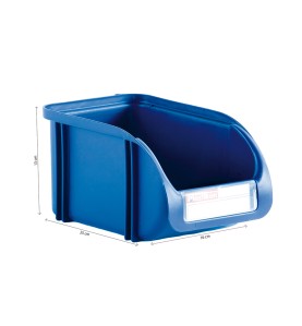 Gaveta apilable color titanium azul 16 cm