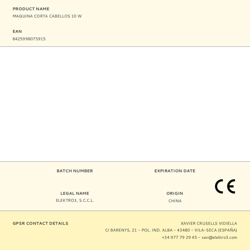 Maquina corta cabellos 10 w