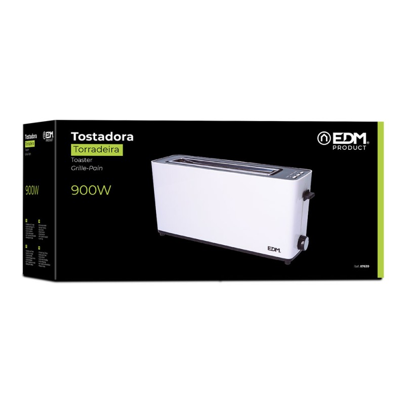 Tostadora ranura larga white design 900 w