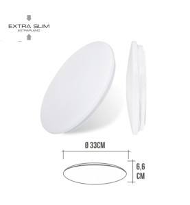 Aplique led circular de superficie 18 w 4000 k 1820 lm ø32,5 x 6,2 cm