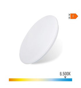 Aplique led circular de superficie 24 w 6500 k 2490 lm ø38 x 6,2 cm