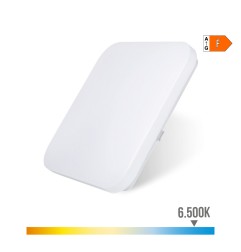 Aplique led cuadrado extraplano de superficie 18 w 6500 k 1820 lm 33 x 33 x 6,9 cm