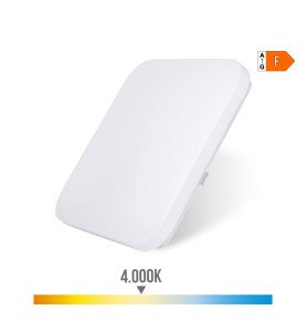 Aplique led cuadrado extraplano de superficie 24 w 4000 k 2490 lm 36,7 x 36,7 x 6,2 cm