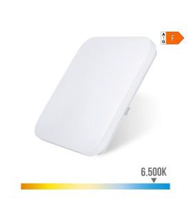 Aplique led cuadrado extraplano de superficie 24 w 6500 k 2490 lm 36,7 x 36,7 x 6,2 cm