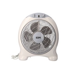 Ventilador box fan, blanco/gris, potencia 45 w 60db aspas ø30,5 cm 38,5 x 13 x 46 cm