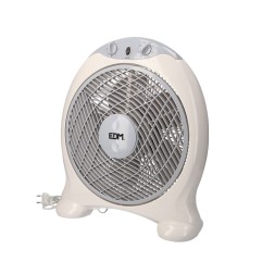 Ventilador box fan, blanco/gris, potencia 45 w 60db aspas ø30,5 cm 38,5 x 13 x 46 cm