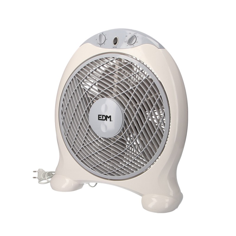 Ventilador box fan, blanco/gris, potencia 45 w 60db aspas ø30,5 cm 38,5 x 13 x 46 cm