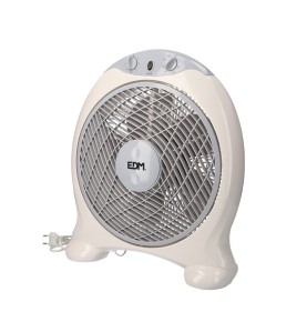 Ventilador box fan, blanco/gris, potencia 45 w 60db aspas ø30,5 cm 38,5 x 13 x 46 cm