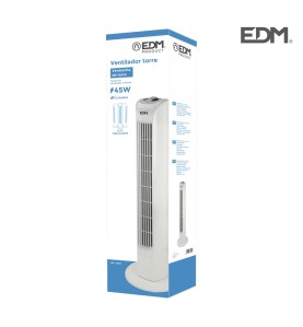 Ventilador de torre. potencia: 45 w 60db, blanco 21 x 78 cm